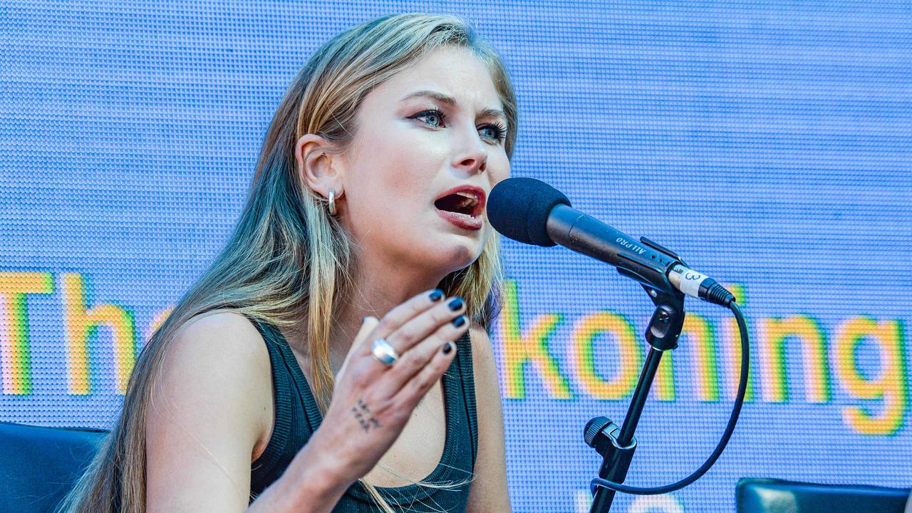 Grace Tame talks made the startling admission while speaking at the Sydney Opera House’s All About Women festival. Picture: NCA NewsWire