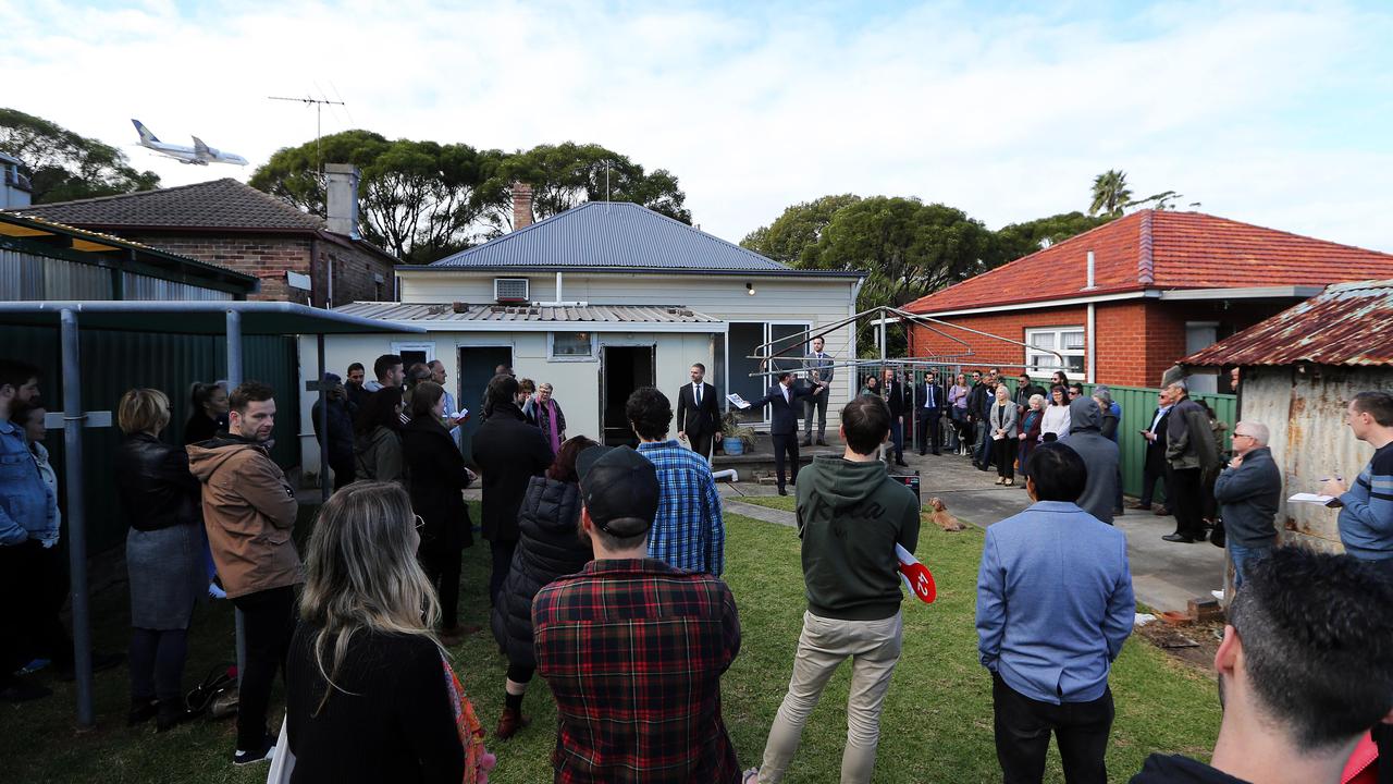 A recent auction on Holmesdale St in Marrickville attracted buyers keen to knock the home down. Picture: Tim Hunter