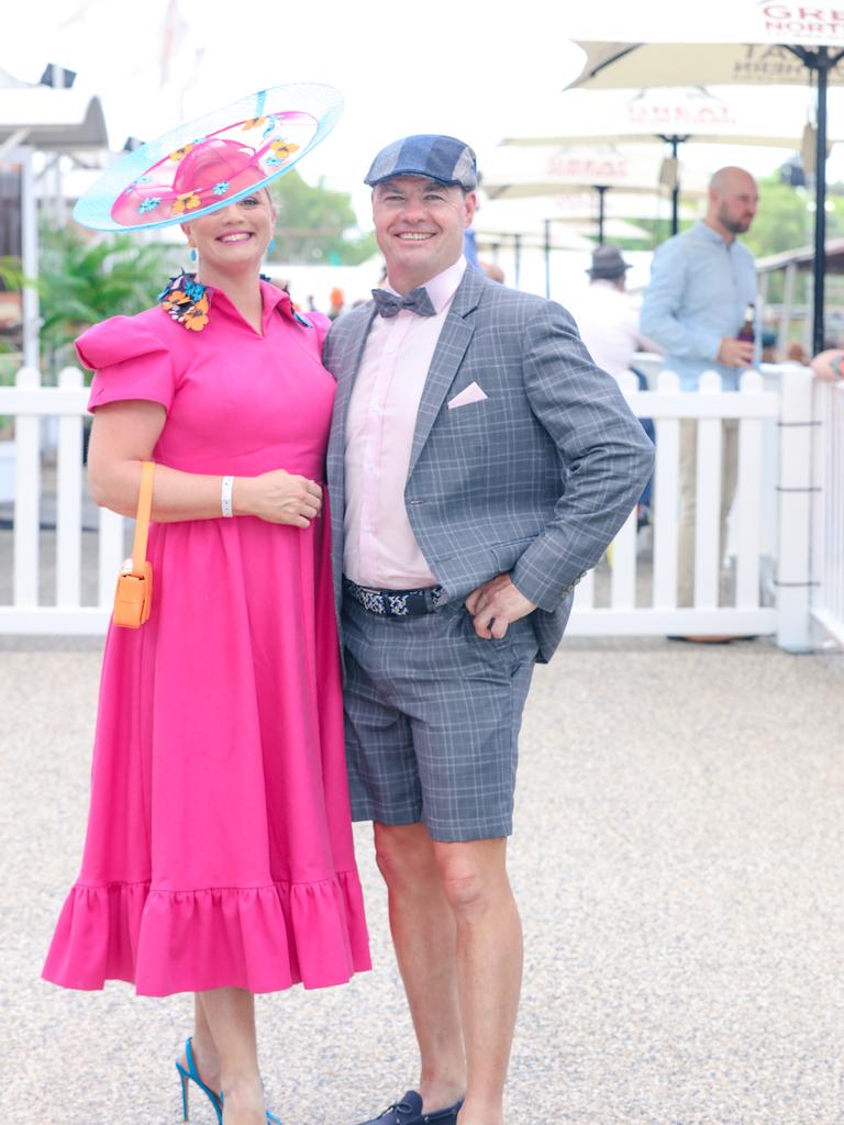 Having a ball at The Great Northern Darwin Cup at Fannie Bay Turf Club are Sonia Dunne and Matt Bryant.Picture: Glenn Campbell