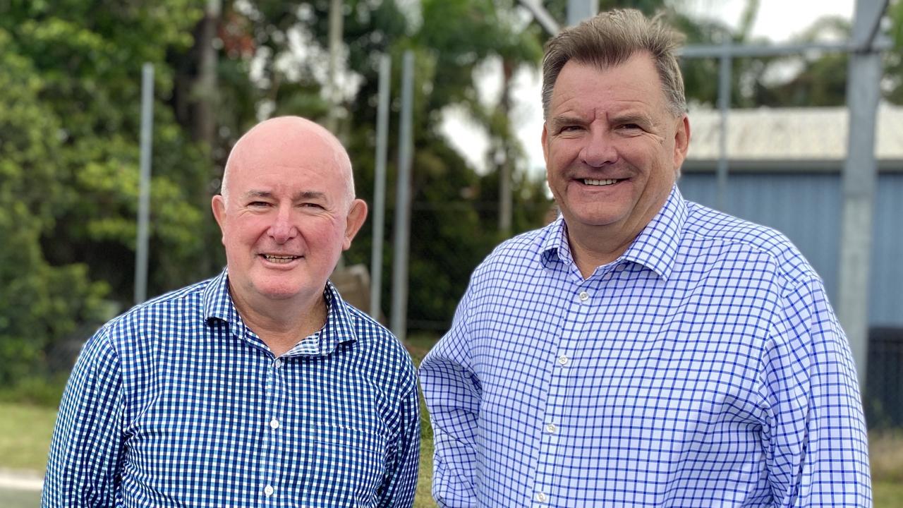 Chief Executive of YMCA Bundaberg, Greg McMahon and Member for Burnett, Stephen Bennett.