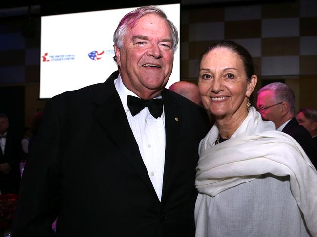 09/06/2016: Former Ambassador to the United States and Politician, Kim Beazley and wife Suzie Annus at the annual American Australian Association and US Studies Centre dinner. This celebrates its 10th Anniversary, honouring The Hon John Howard OM AC and Boral CEO & Managing Director Mike Kane. Jane Dempster/The Australian.