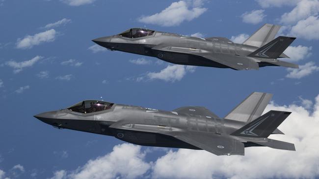 Two RAAF F-35A joint strike fighters. Picture: Defence