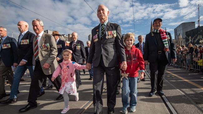 At least 5000 veterans are set to take part in this year’s Anzac Day parade. Picture: Jason Edwards