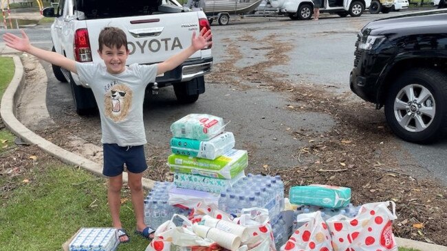 The scene at the boat ramp collection point. Picture: Sam Cardone