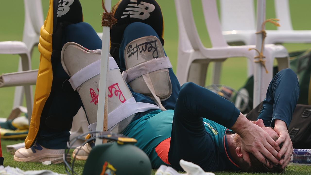 Steve Smith of Australia is seen after he completed training during an Australian training session at Wankhede Stadium on November 06, 2023 in Mumbai, India. (Photo by Robert Cianflone/Getty Images)