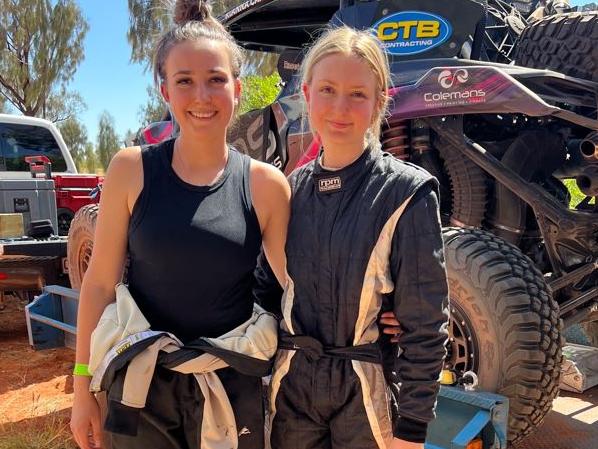 Rianna and Mia Carlson are set to be the youngest duo to take on the Finke Desert Race in history. Picture: Carlson Racing 629.