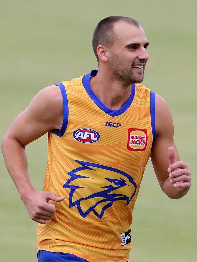 Dom Sheed will get plenty of opportunities in the Eagles midfield. Picture: AAP Image/Richard Wainwright