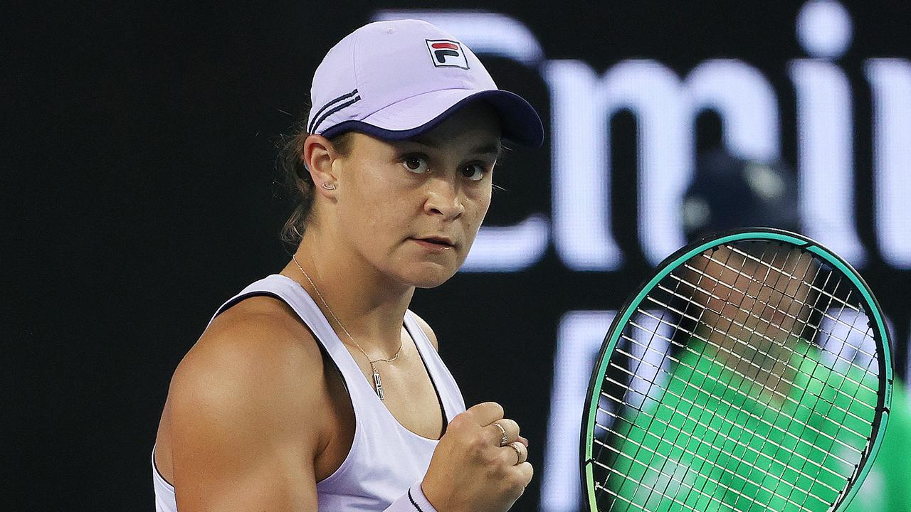 Ash Barty defeated Ekaterina Alexandrova on Margaret Court Arena. Picture: Michael Klein