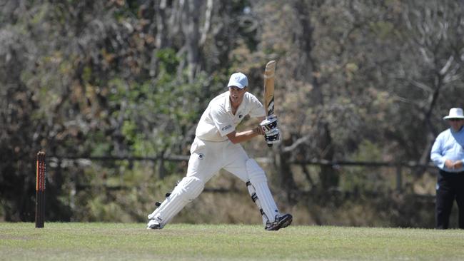 Sam Adams playing an unbeaten 101 in a two-day final win over Lennox Head. Photo The Northern Star.