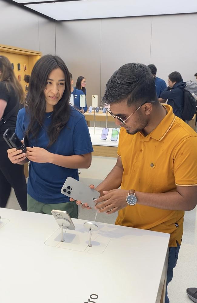 Badsha Bulbul (right) said he is an Apple convert. Picture: Jack Evans