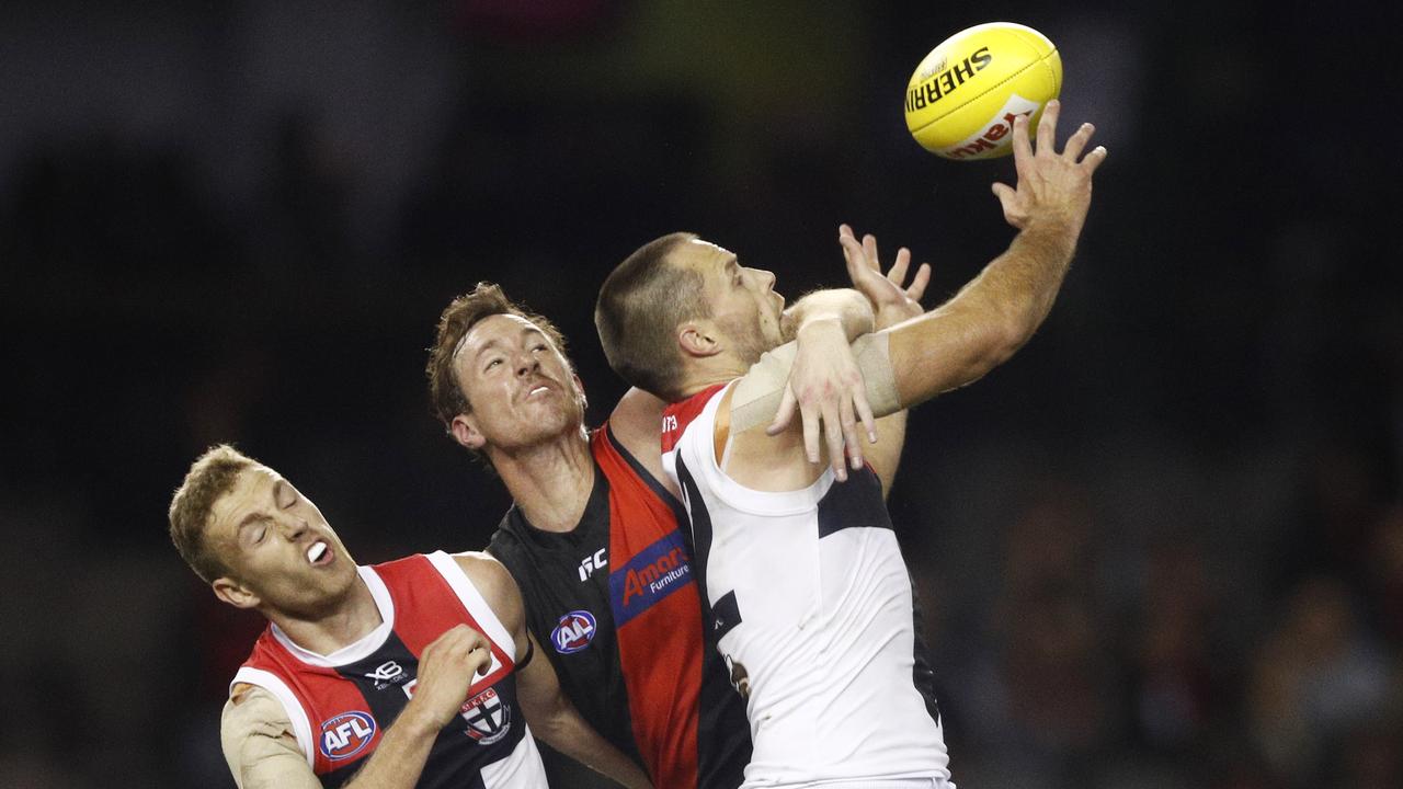 The Saints’ defence was stifling against the Bombers. Picture: AAP