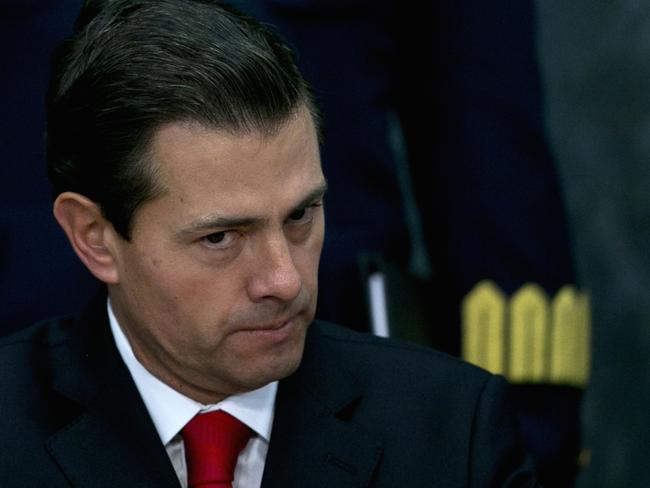 Mexico's President Enrique Pena Nieto cancelled a scheduled meeting with Us President Donald Trump, when the latter announced Mexico would pay for his border wall. Picture: Marco Ugarte/AP