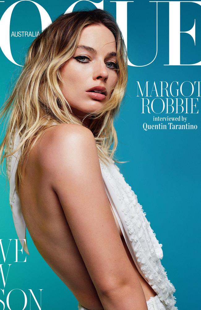 Margot’s latest Vogue cover, where she was interviewed by Tarantino.