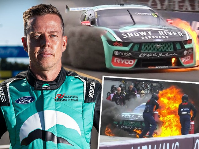 James Courtney reflects on his escape from a frightening care fire at last year's Australian F1 Grand Prix.