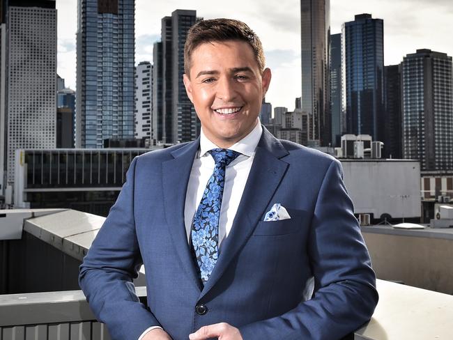 Hold for Sunday Herald Sun. Seb Costello returns to Melbourne after a stint as Europe correspondent for 9 News. Picture: Tony Gough