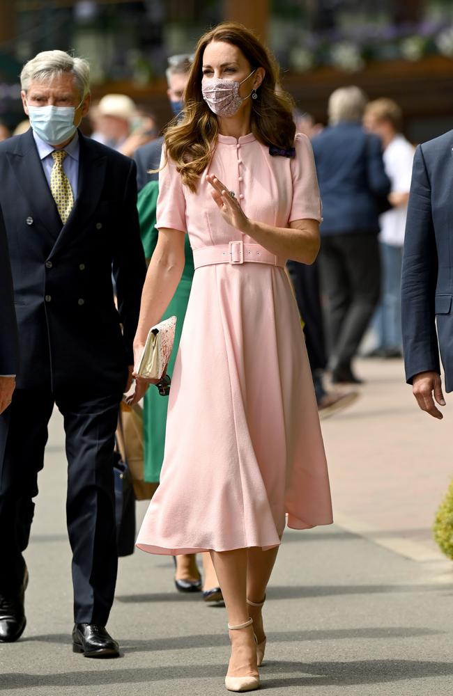 Kate, pictured at Wimbledon in July, did not weigh into Meghan and Harry’s scandals publicly. Picture: Karwai Tang/WireImage