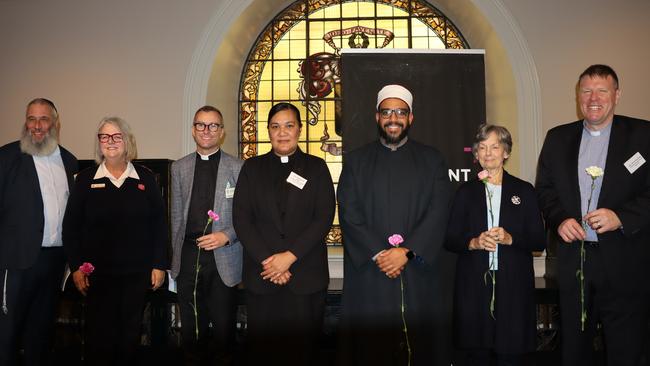 Some signatories of the letter to NSW Premier Chris Minns calling for clarity on the drug summit and reform. Rev Havea Hiliau is pictured centre.