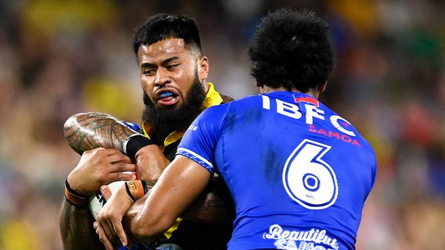 Kangaroos coach Mal Meninga is confident Payne Haas will not defect to Samoa. Picture: Getty Images