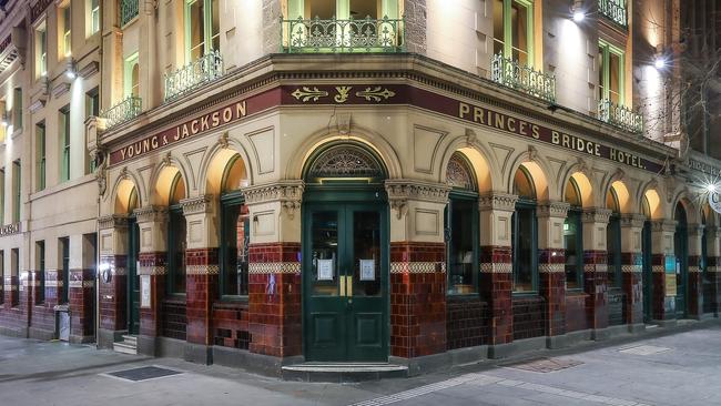 Melbourne's landmark Young &amp; Jackson hotel has been added to the exposure site list. Picture: Ian Currie