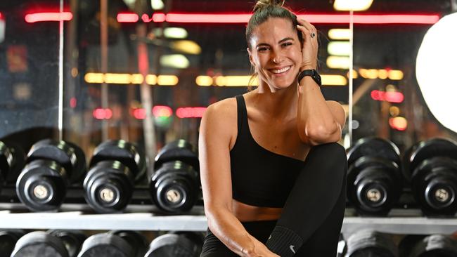 Tilli Conias at Massimo Fit gym in Newstead, Brisbane. Picture: Lyndon Mechielsen