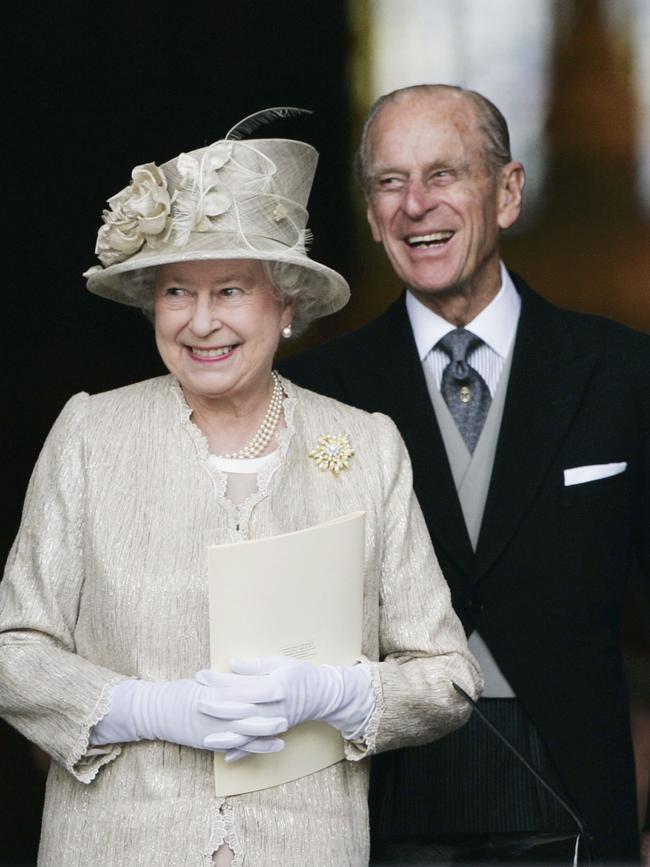 The couple arrive at St Paul's Cathedral for a service of thanksgiving held in honour of the Queen's 80th birthday. Picture: Tim Graham Photo Library via Getty Images.