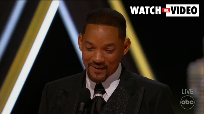 Will Smith tearfully accepts award for Best Actor at the Oscars (ABC)