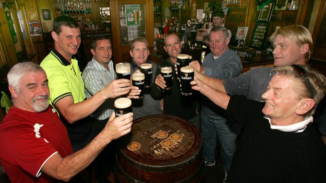 Punters at The Quiet Man pub in Flemington gets ready for a big St Patrick’s Day.