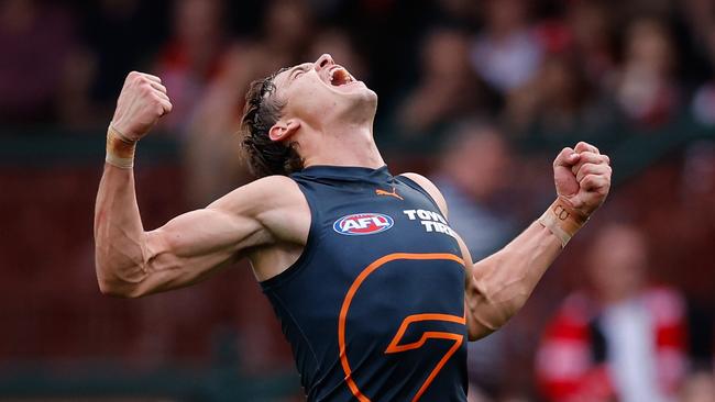 Aaron Cadman was the number one draft pick in the 2022 AFL draft. Photo by Dylan Burns/AFL Photos via Getty Images