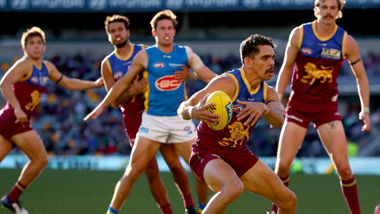 Charlie Cameron in action against the Suns. Picture: Kelly Defina/Getty Images