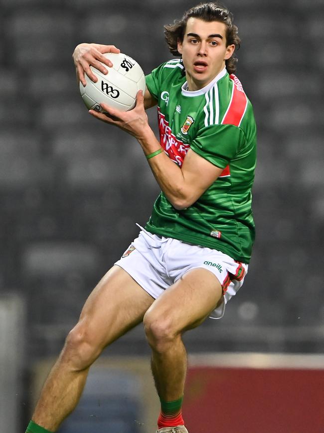 Oisín Mullin playing for Mayo. Picture: Piaras Ó Mídheach/Sportsfile via Getty Images