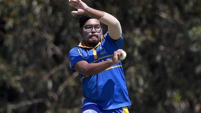 Lilydale’s Shifran Muthalif is enjoying another big season with bat and ball. Picture: Andy Brownbill