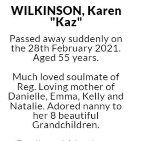 Also on Facebook was a tribute to Kelly’s mother Karen who – according to the post – died “suddenly” just two months ago. Picture: Facebook