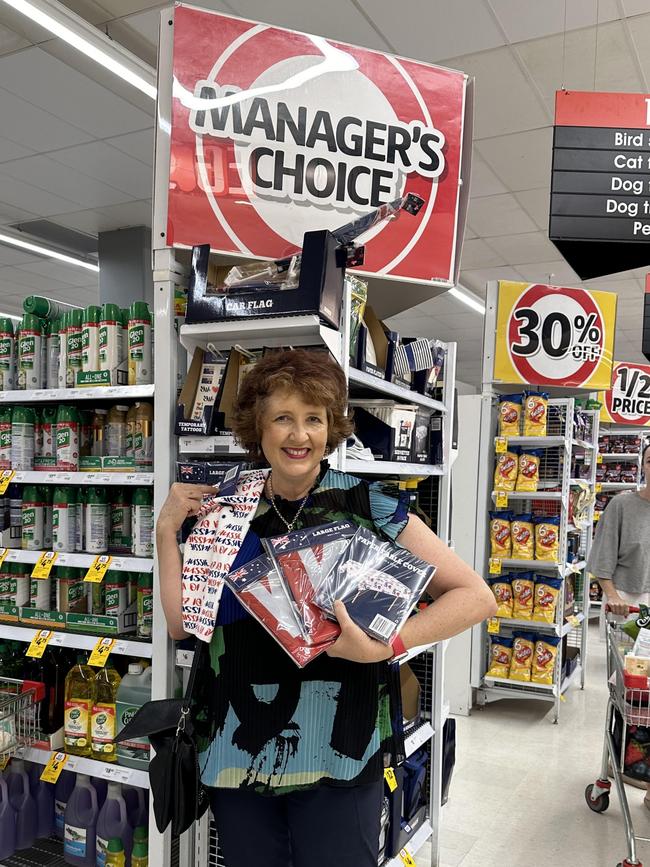 State Member for Maroochydore Fiona Simpson MP has stocked up on Australia Day merchandise at Coles on the Sunshine Coast.