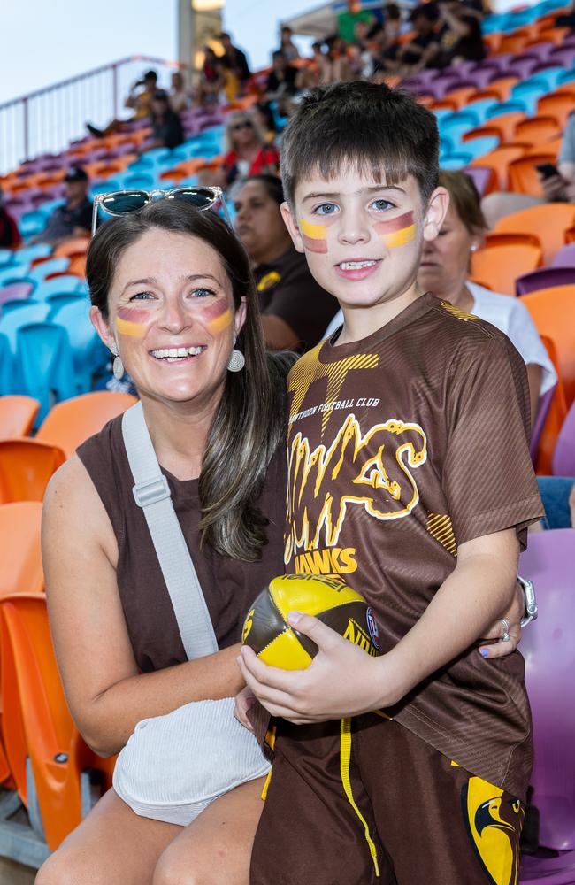 Fans at the Gold Coast Suns v Hawthorn AFL match at TIO Stadium. Picture: Pema Tamang Pakhrin