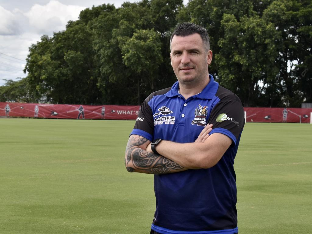 New Mackay and Whitsunday Magpies Crusaders coach Brian Murphy ahead of the QPL 2022 season at Sologinkin Oval. Picture: Matthew Forrest