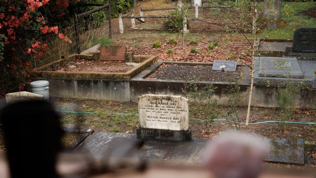 The grave of Ada Maria Day in Nanette and Adam Charleson’s yard. Picture: Bri Hammond