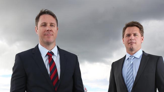 Troy Claydon and Simon Taylor, of Panoptic Solutions, Health, Safety and Security Services at Sanctuary Cove, Gold Coast. Photo: Regi Varghese