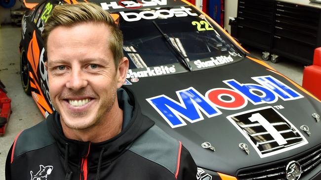James Courtney with his Mobil 1 HSV Racing Team Commodore. Picture: Steve Tanner