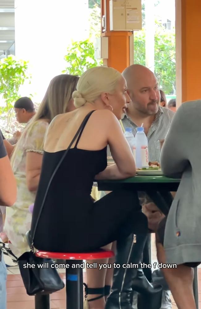 The singer was with her fiance and entourage. Picture: TikTok