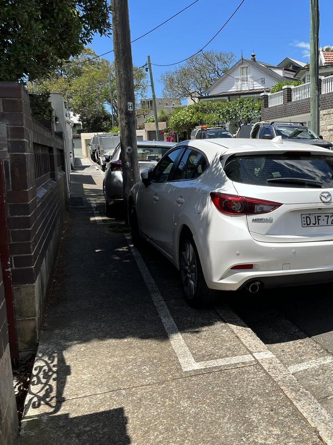 Inner West Council said the car bays were necessary due to various issues, including insufficient road width for emergency vehicle access. Picture: X, Rebecca Clements