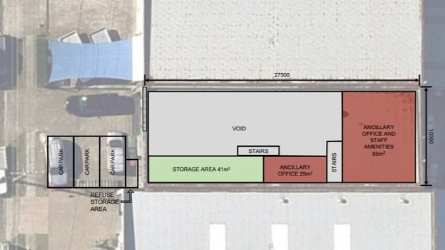 The master plan for Meat at Billy's shows how the warehouse will be transformed.