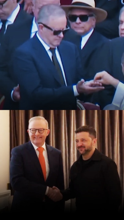 Prime Minister Anthony Albanese meets with Ukraine’s Volodymyr Zelensky