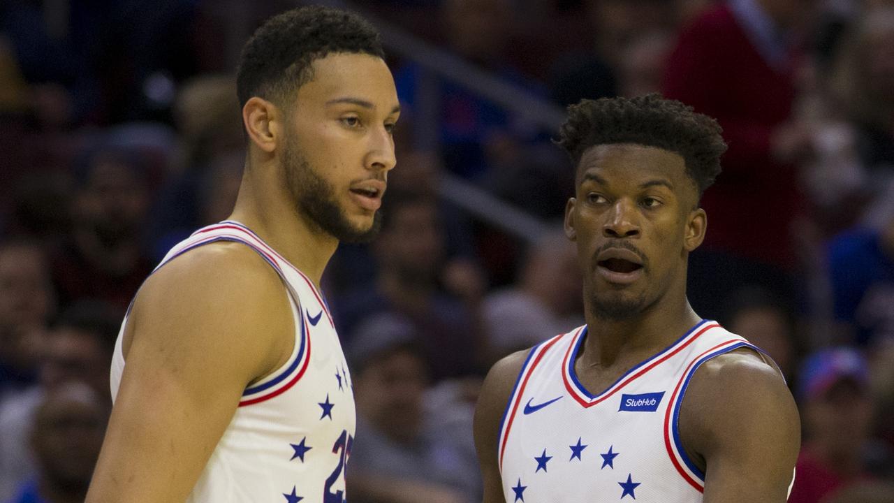 Ben Simmons and Jimmy Butler during their days playing together. (Photo by Mitchell Leff/Getty Images)