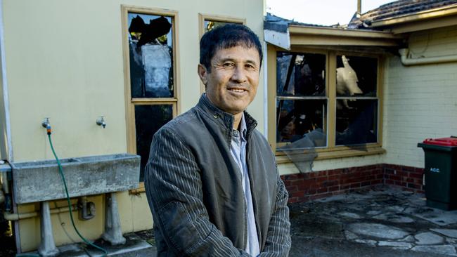 Ali Hossaini care taker of Dame Roma Mitchell Gardens at the cottage he rescued Joe the gardner from this morning. Picture: Mark Brake