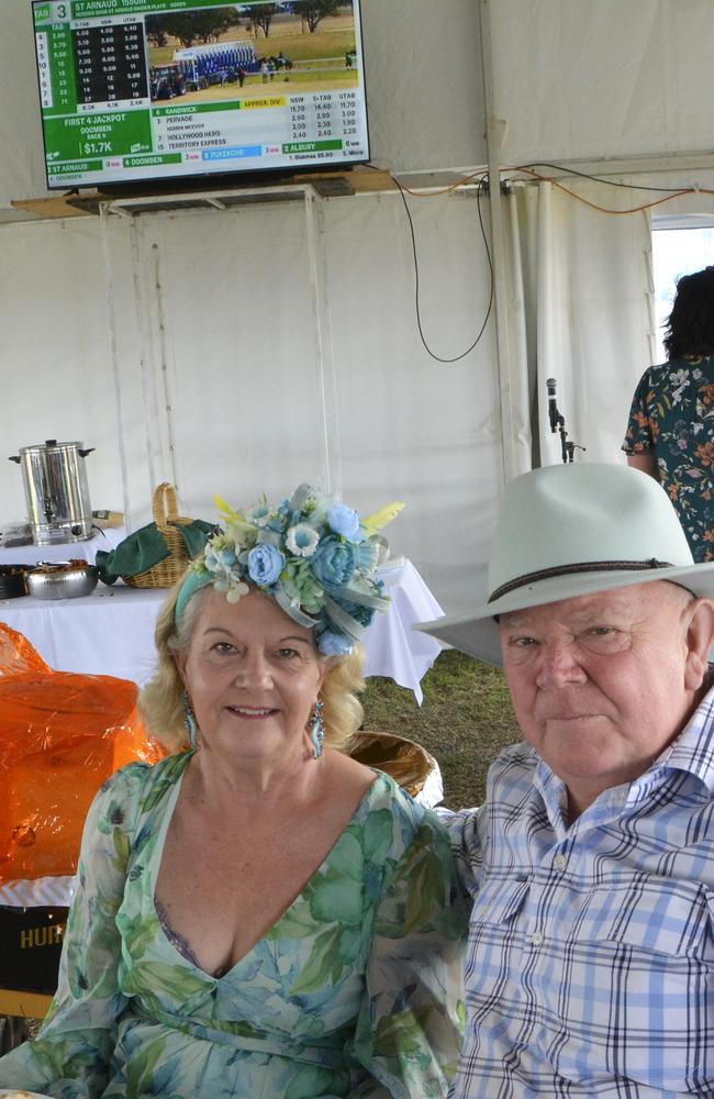 At the Clifton Races are (from left) Melissa and Rod Currell, Saturday, October 28, 2023. Picture Jessica Klein