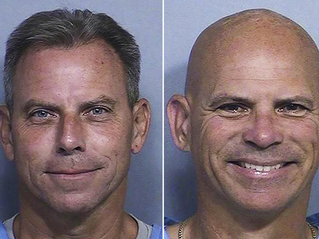 Recent photos of Erik Menendez, left, and Lyle Menendez. Picture: AP