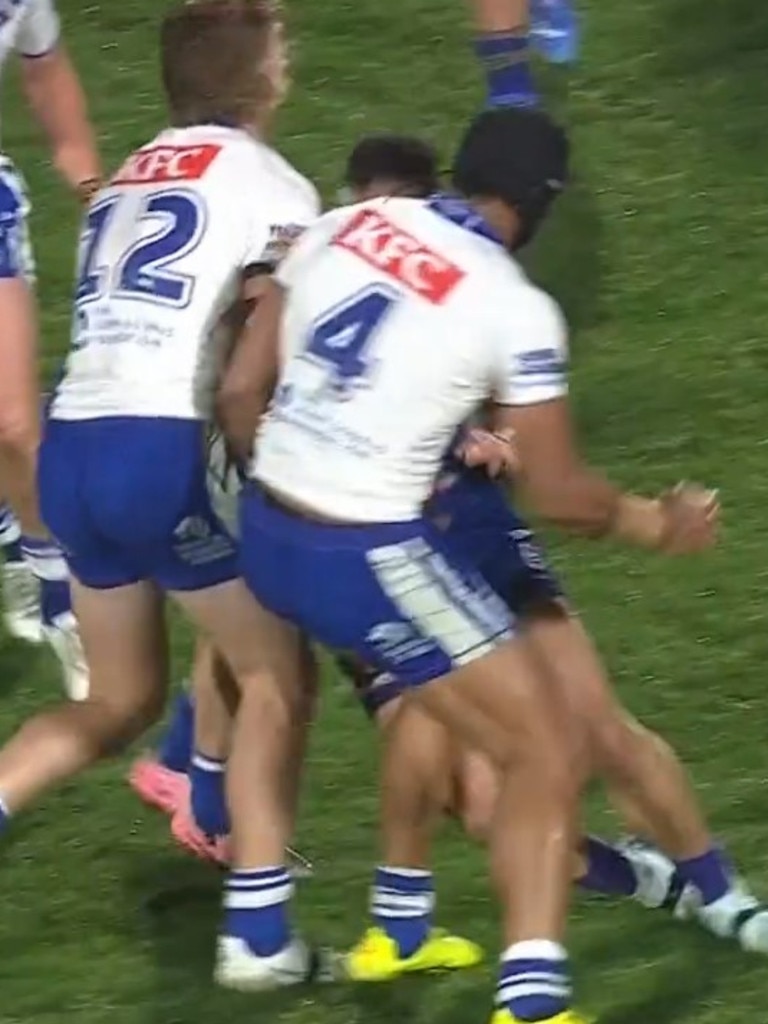 Is that not a shoulder charge? Photo: Fox Sports