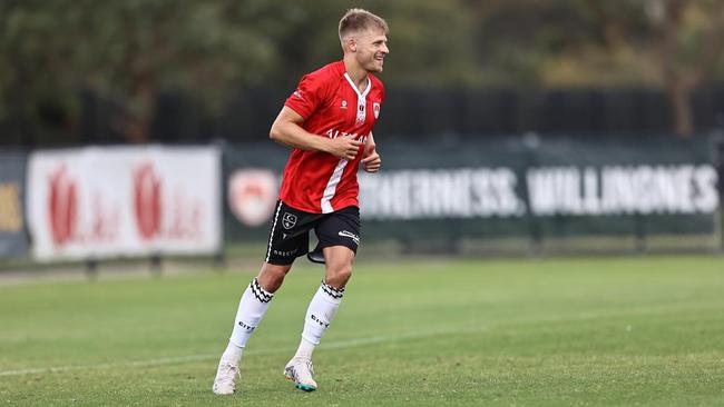 Lloyd Isgrove in action for Hume City. Picture: TAFE Sports Photography