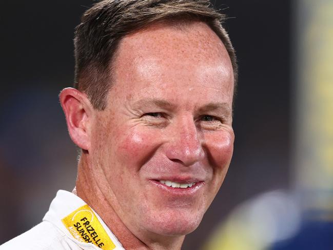 GOLD COAST, AUSTRALIA - AUGUST 28: Titans coach Justin Holbrook after the round 24 NRL match between the Gold Coast Titans and the Newcastle Knights at Cbus Super Stadium, on August 28, 2022, in Gold Coast, Australia. (Photo by Chris Hyde/Getty Images)