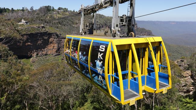 Scenic World has posted on Facebook that it will be operational again this Saturday. Pictured is its famous scenic aerial cableway. Photo: Bob Barker.